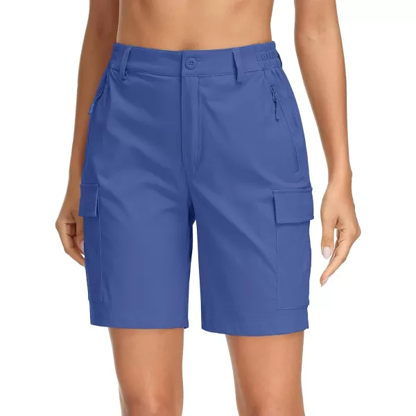 MAGCOMSEN Women's Hiking Cargo Shorts Lightweight Quick Dry Golf Shorts 5 Pockets Outdoor Summer Casual Travel Shorts