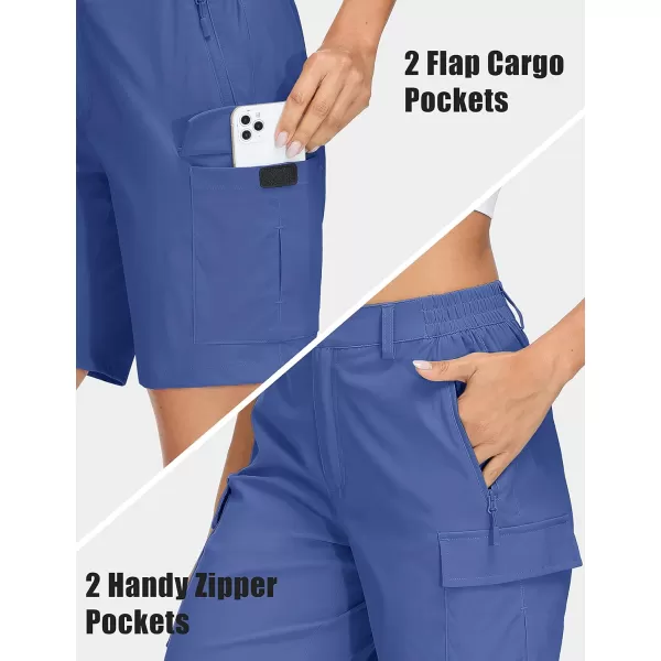 MAGCOMSEN Women's Hiking Cargo Shorts Lightweight Quick Dry Golf Shorts 5 Pockets Outdoor Summer Casual Travel Shorts