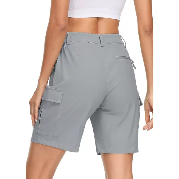MAGCOMSEN Women's Hiking Cargo Shorts Lightweight Quick Dry Golf Shorts 5 Pockets Outdoor Summer Casual Travel Shorts