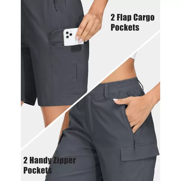 MAGCOMSEN Women's Hiking Cargo Shorts Lightweight Quick Dry Golf Shorts 5 Pockets Outdoor Summer Casual Travel Shorts