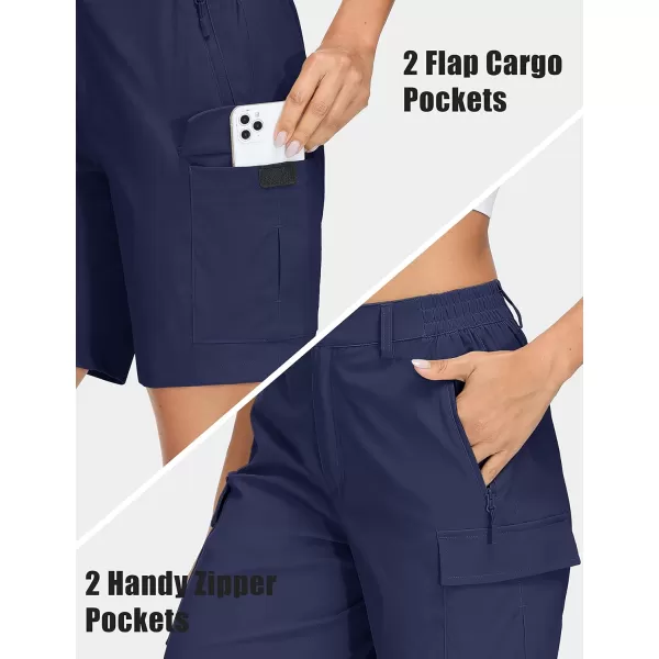 MAGCOMSEN Women's Hiking Cargo Shorts Lightweight Quick Dry Golf Shorts 5 Pockets Outdoor Summer Casual Travel Shorts