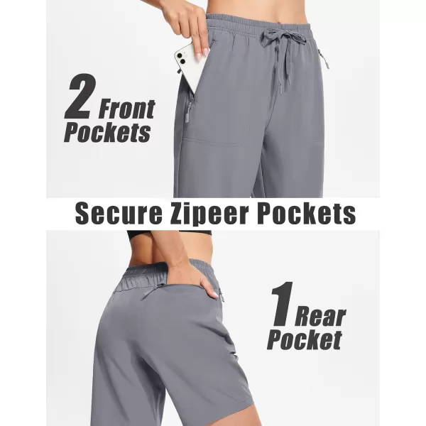 MAGCOMSEN Women's Hiking Shorts Lightweight Quick Dry 8" Golf Shorts Water Resistant with 3 Zipper Pockets