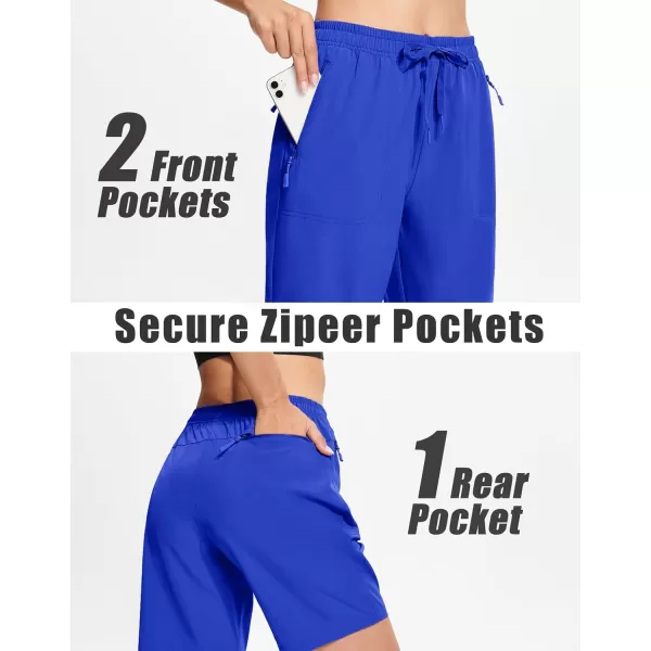 MAGCOMSEN Women's Hiking Shorts Lightweight Quick Dry 8" Golf Shorts Water Resistant with 3 Zipper Pockets