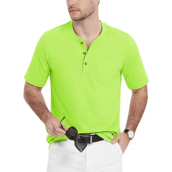 MAGCOMSEN Men's Henley Shirts Short Sleeve Pocket Tee Shirts Cotton Casual T-Shirts Vintage Plain Shirts Summer Fashion