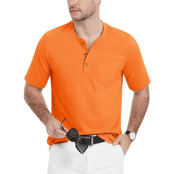 MAGCOMSEN Men's Henley Shirts Short Sleeve Pocket Tee Shirts Cotton Casual T-Shirts Vintage Plain Shirts Summer Fashion