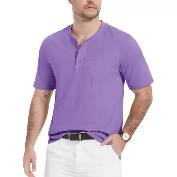 MAGCOMSEN Men's Henley Shirts Short Sleeve Pocket Tee Shirts Cotton Casual T-Shirts Vintage Plain Shirts Summer Fashion