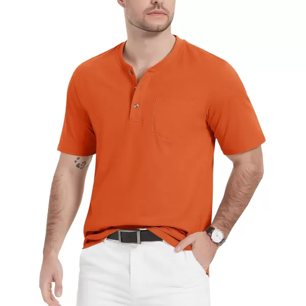 MAGCOMSEN Men's Henley Shirts Short Sleeve Pocket Tee Shirts Cotton Casual T-Shirts Vintage Plain Shirts Summer Fashion