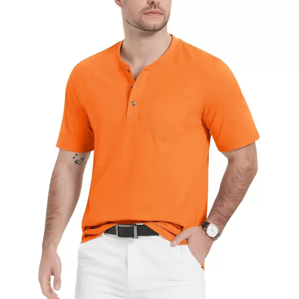 MAGCOMSEN Men's Henley Shirts Short Sleeve Pocket Tee Shirts Cotton Casual T-Shirts Vintage Plain Shirts Summer Fashion