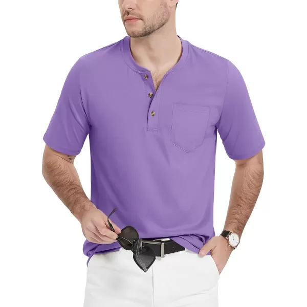 MAGCOMSEN Men's Henley Shirts Short Sleeve Pocket Tee Shirts Cotton Casual T-Shirts Vintage Plain Shirts Summer Fashion