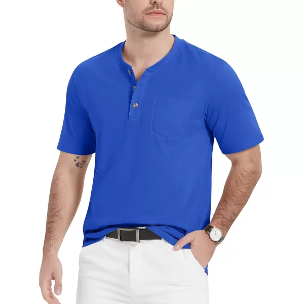 MAGCOMSEN Men's Henley Shirts Short Sleeve Pocket Tee Shirts Cotton Casual T-Shirts Vintage Plain Shirts Summer Fashion