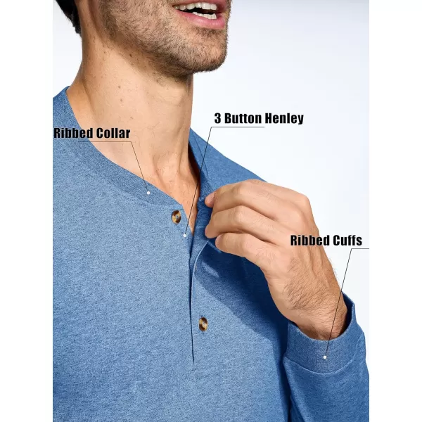 MAGCOMSEN Men's Long Sleeve Henley Shirt Fall Casual Shirt Fashion Front Placket Shirt