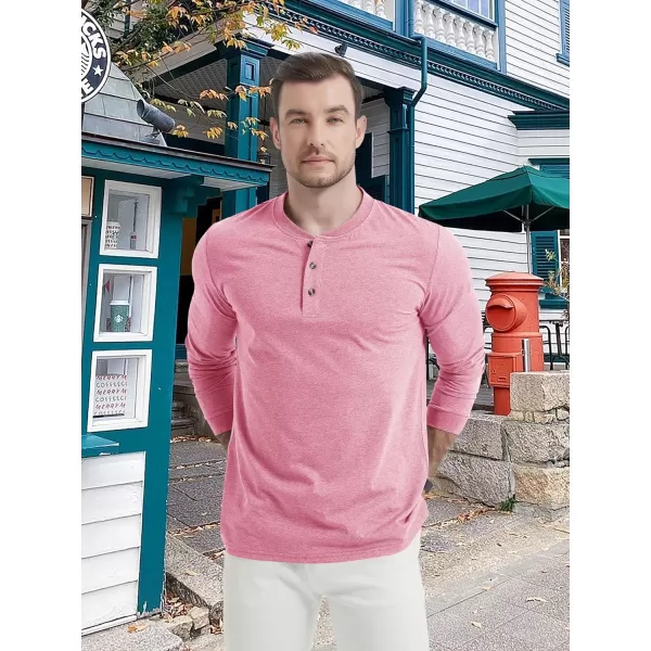 MAGCOMSEN Men's Long Sleeve Henley Shirt Fall Casual Shirt Fashion Front Placket Shirt