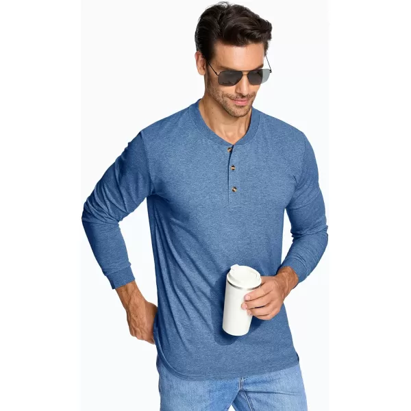 MAGCOMSEN Men's Long Sleeve Henley Shirt Fall Casual Shirt Fashion Front Placket Shirt
