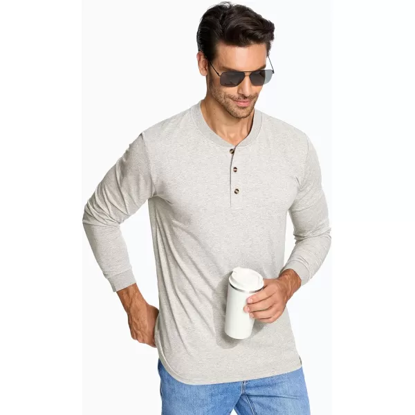 MAGCOMSEN Men's Long Sleeve Henley Shirt Fall Casual Shirt Fashion Front Placket Shirt