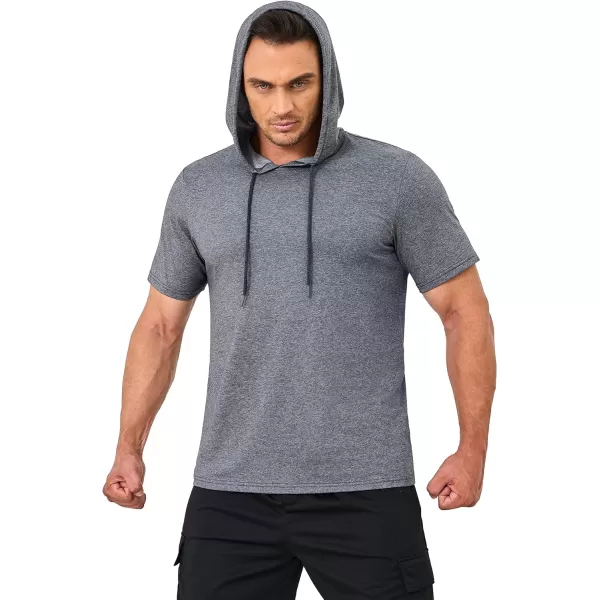 MAGCOMSEN Men's Short Sleeve Hoodie Cotton Hooded T Shirts Lightweight Sweatshirt Hoodies Pullover