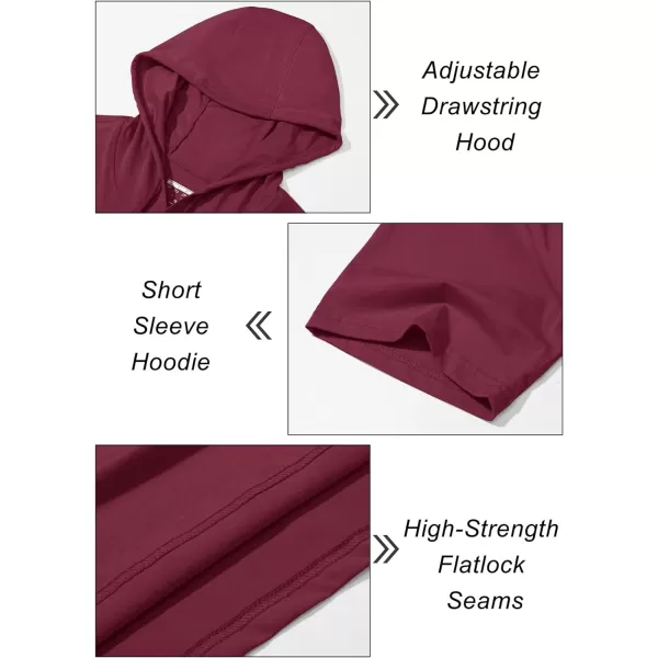 MAGCOMSEN Men's Short Sleeve Hoodie Cotton Hooded T Shirts Lightweight Sweatshirt Hoodies Pullover
