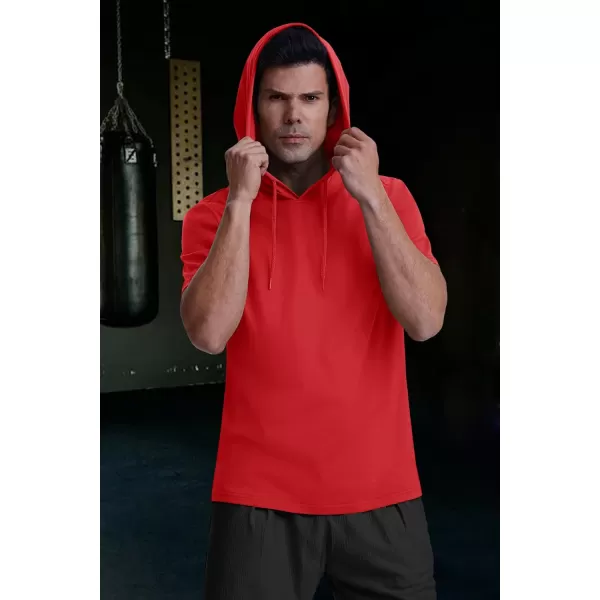 MAGCOMSEN Men's Short Sleeve Hoodie Cotton Hooded T Shirts Lightweight Sweatshirt Hoodies Pullover