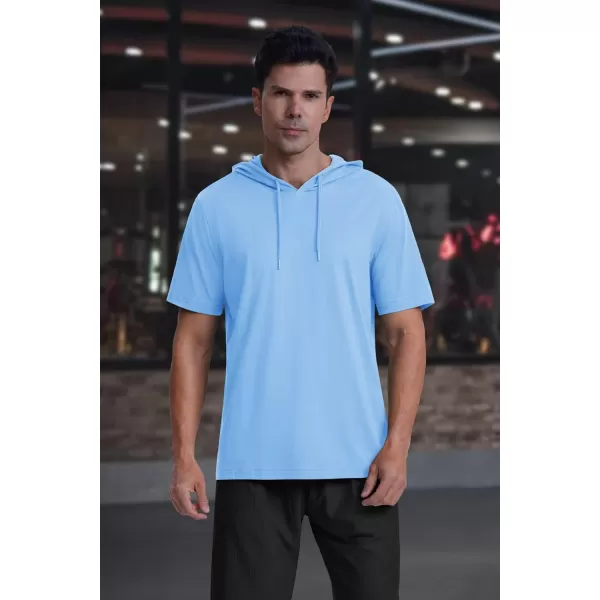 MAGCOMSEN Men's Short Sleeve Hoodie Cotton Hooded T Shirts Lightweight Sweatshirt Hoodies Pullover