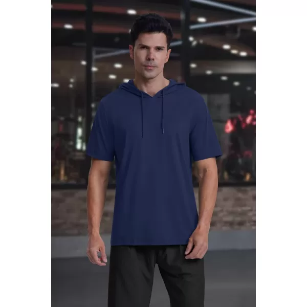 MAGCOMSEN Men's Short Sleeve Hoodie Cotton Hooded T Shirts Lightweight Sweatshirt Hoodies Pullover