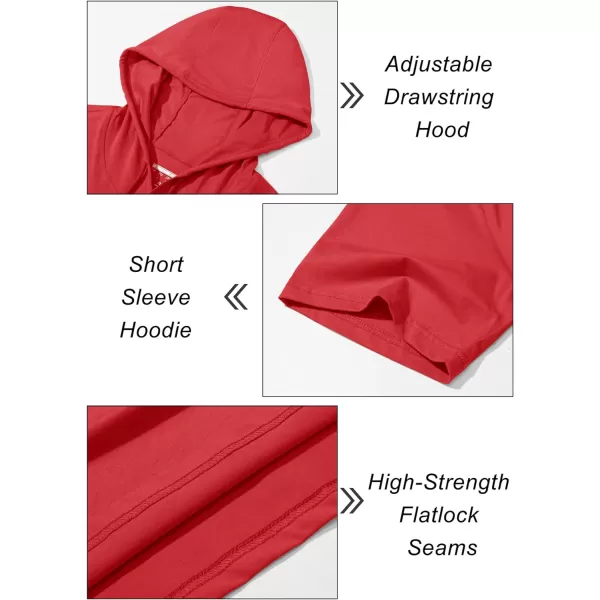 MAGCOMSEN Men's Short Sleeve Hoodie Cotton Hooded T Shirts Lightweight Sweatshirt Hoodies Pullover