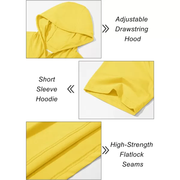 MAGCOMSEN Men's Short Sleeve Hoodie Cotton Hooded T Shirts Lightweight Sweatshirt Hoodies Pullover