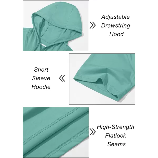 MAGCOMSEN Men's Short Sleeve Hoodie Cotton Hooded T Shirts Lightweight Sweatshirt Hoodies Pullover