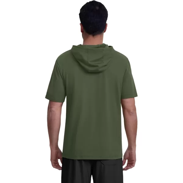 MAGCOMSEN Men's Short Sleeve Hoodie Cotton Hooded T Shirts Lightweight Sweatshirt Hoodies Pullover
