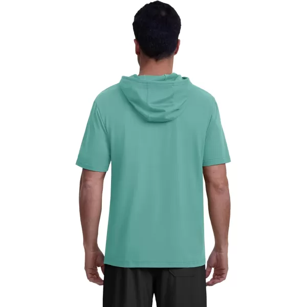 MAGCOMSEN Men's Short Sleeve Hoodie Cotton Hooded T Shirts Lightweight Sweatshirt Hoodies Pullover