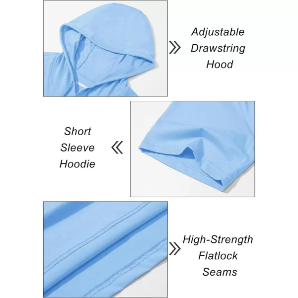 MAGCOMSEN Men's Short Sleeve Hoodie Cotton Hooded T Shirts Lightweight Sweatshirt Hoodies Pullover