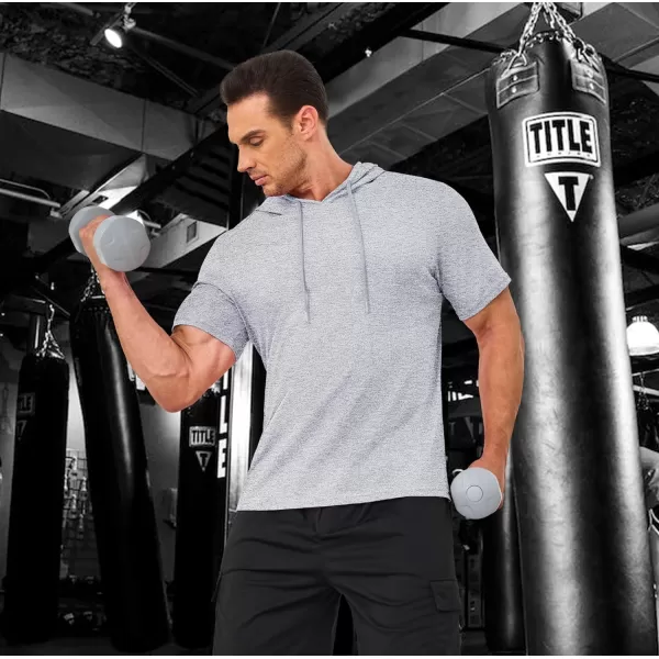 MAGCOMSEN Men's Short Sleeve Hoodie Cotton Hooded T Shirts Lightweight Sweatshirt Hoodies Pullover