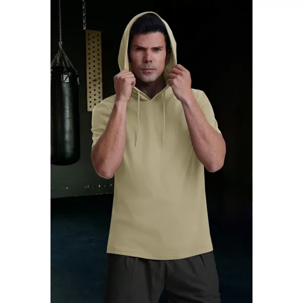 MAGCOMSEN Men's Short Sleeve Hoodie Cotton Hooded T Shirts Lightweight Sweatshirt Hoodies Pullover
