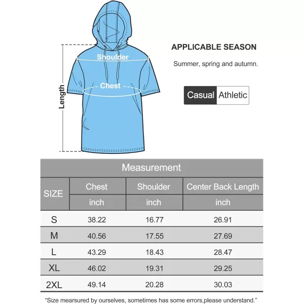MAGCOMSEN Men's Short Sleeve Hoodie Cotton Hooded T Shirts Lightweight Sweatshirt Hoodies Pullover