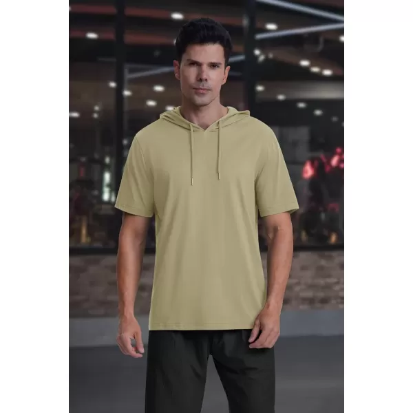 MAGCOMSEN Men's Short Sleeve Hoodie Cotton Hooded T Shirts Lightweight Sweatshirt Hoodies Pullover