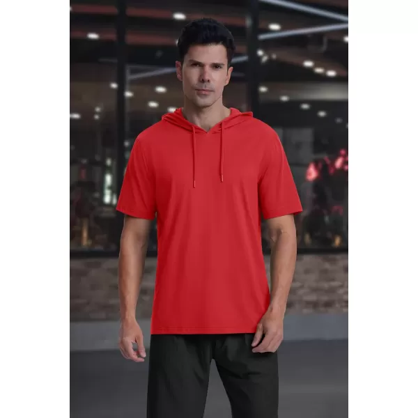 MAGCOMSEN Men's Short Sleeve Hoodie Cotton Hooded T Shirts Lightweight Sweatshirt Hoodies Pullover