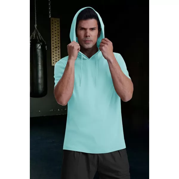 MAGCOMSEN Men's Short Sleeve Hoodie Cotton Hooded T Shirts Lightweight Sweatshirt Hoodies Pullover