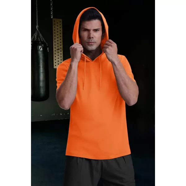 MAGCOMSEN Men's Short Sleeve Hoodie Cotton Hooded T Shirts Lightweight Sweatshirt Hoodies Pullover