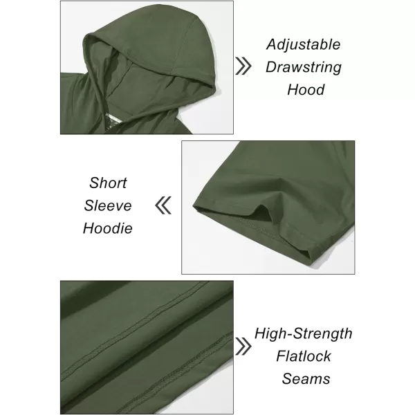 MAGCOMSEN Men's Short Sleeve Hoodie Cotton Hooded T Shirts Lightweight Sweatshirt Hoodies Pullover