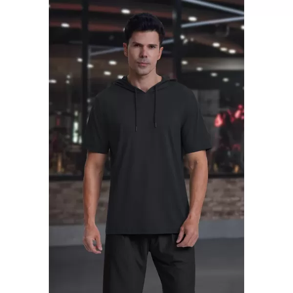 MAGCOMSEN Men's Short Sleeve Hoodie Cotton Hooded T Shirts Lightweight Sweatshirt Hoodies Pullover