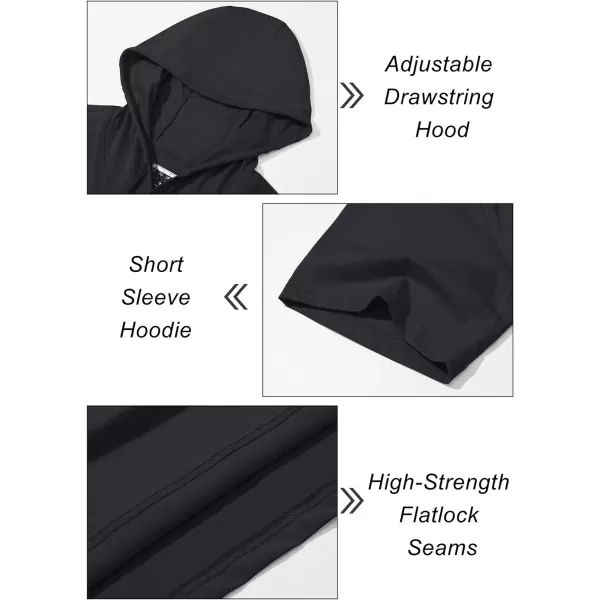 MAGCOMSEN Men's Short Sleeve Hoodie Cotton Hooded T Shirts Lightweight Sweatshirt Hoodies Pullover