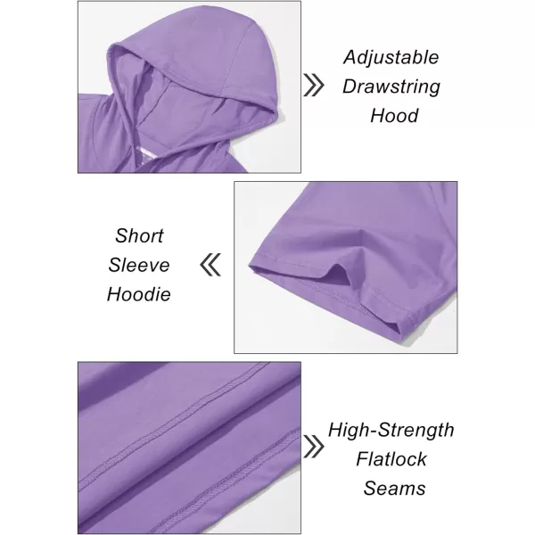 MAGCOMSEN Men's Short Sleeve Hoodie Cotton Hooded T Shirts Lightweight Sweatshirt Hoodies Pullover