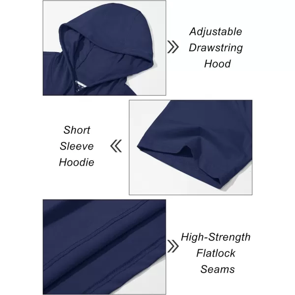MAGCOMSEN Men's Short Sleeve Hoodie Cotton Hooded T Shirts Lightweight Sweatshirt Hoodies Pullover