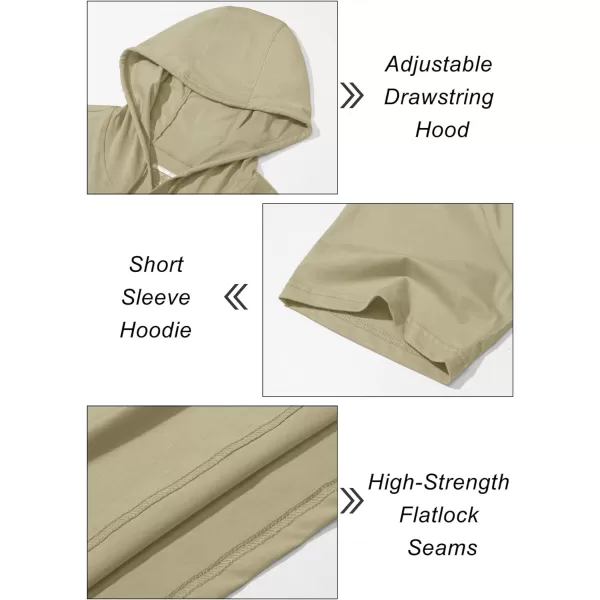 MAGCOMSEN Men's Short Sleeve Hoodie Cotton Hooded T Shirts Lightweight Sweatshirt Hoodies Pullover
