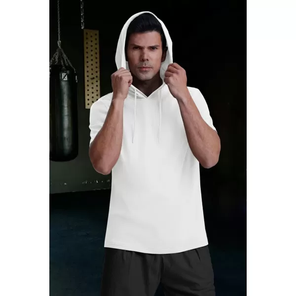 MAGCOMSEN Men's Short Sleeve Hoodie Cotton Hooded T Shirts Lightweight Sweatshirt Hoodies Pullover