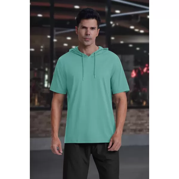 MAGCOMSEN Men's Short Sleeve Hoodie Cotton Hooded T Shirts Lightweight Sweatshirt Hoodies Pullover