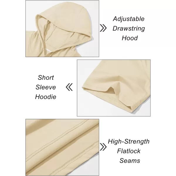 MAGCOMSEN Men's Short Sleeve Hoodie Cotton Hooded T Shirts Lightweight Sweatshirt Hoodies Pullover