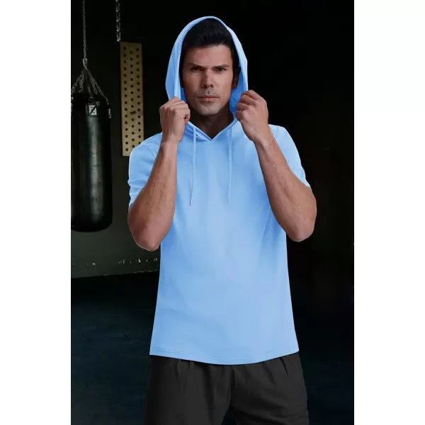 MAGCOMSEN Men's Short Sleeve Hoodie Cotton Hooded T Shirts Lightweight Sweatshirt Hoodies Pullover