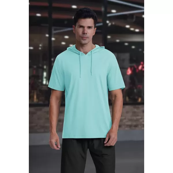 MAGCOMSEN Men's Short Sleeve Hoodie Cotton Hooded T Shirts Lightweight Sweatshirt Hoodies Pullover