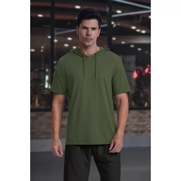 MAGCOMSEN Men's Short Sleeve Hoodie Cotton Hooded T Shirts Lightweight Sweatshirt Hoodies Pullover