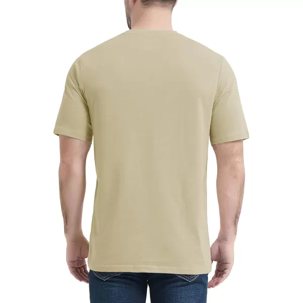 MAGCOMSEN Mens T Shirt Short Sleeve Pocket T Shirt Cotton Crewneck Tee Regular Fit Ribbed Neckline Shirt for Men
