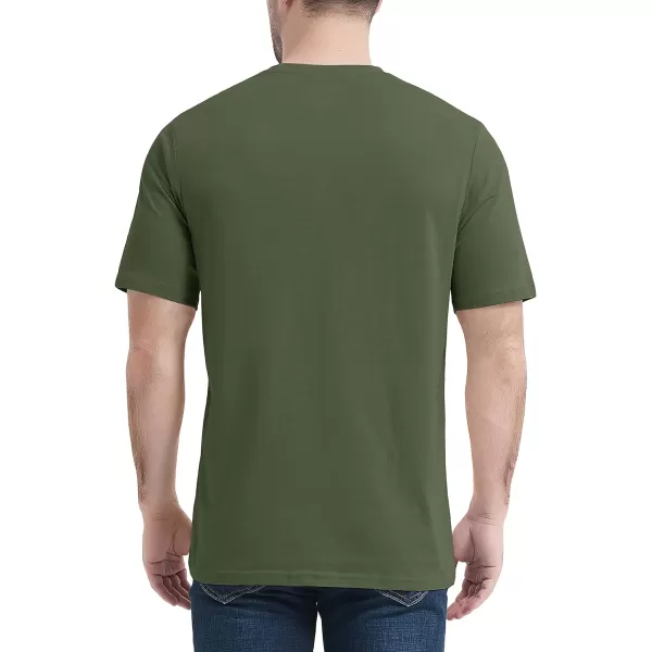 MAGCOMSEN Mens T Shirt Short Sleeve Pocket T Shirt Cotton Crewneck Tee Regular Fit Ribbed Neckline Shirt for Men